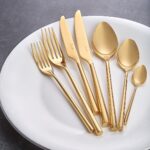 1001 Titanyum 84 Parça Kaşık Takımı Altın – ALTIN - Görsel 2