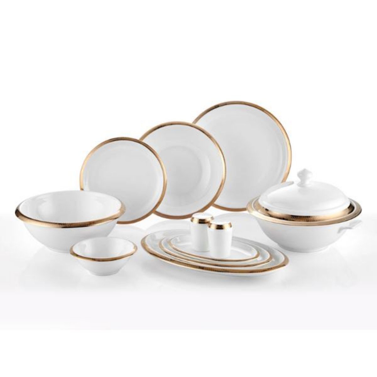 1lcb-6201g Sprıng Altın 62 Parça Yemek Takımı – ALTIN - Görsel 1