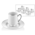1qd-cc-2267p Lucca 6lı Kahve Fincan Takımı Platin – STANDART