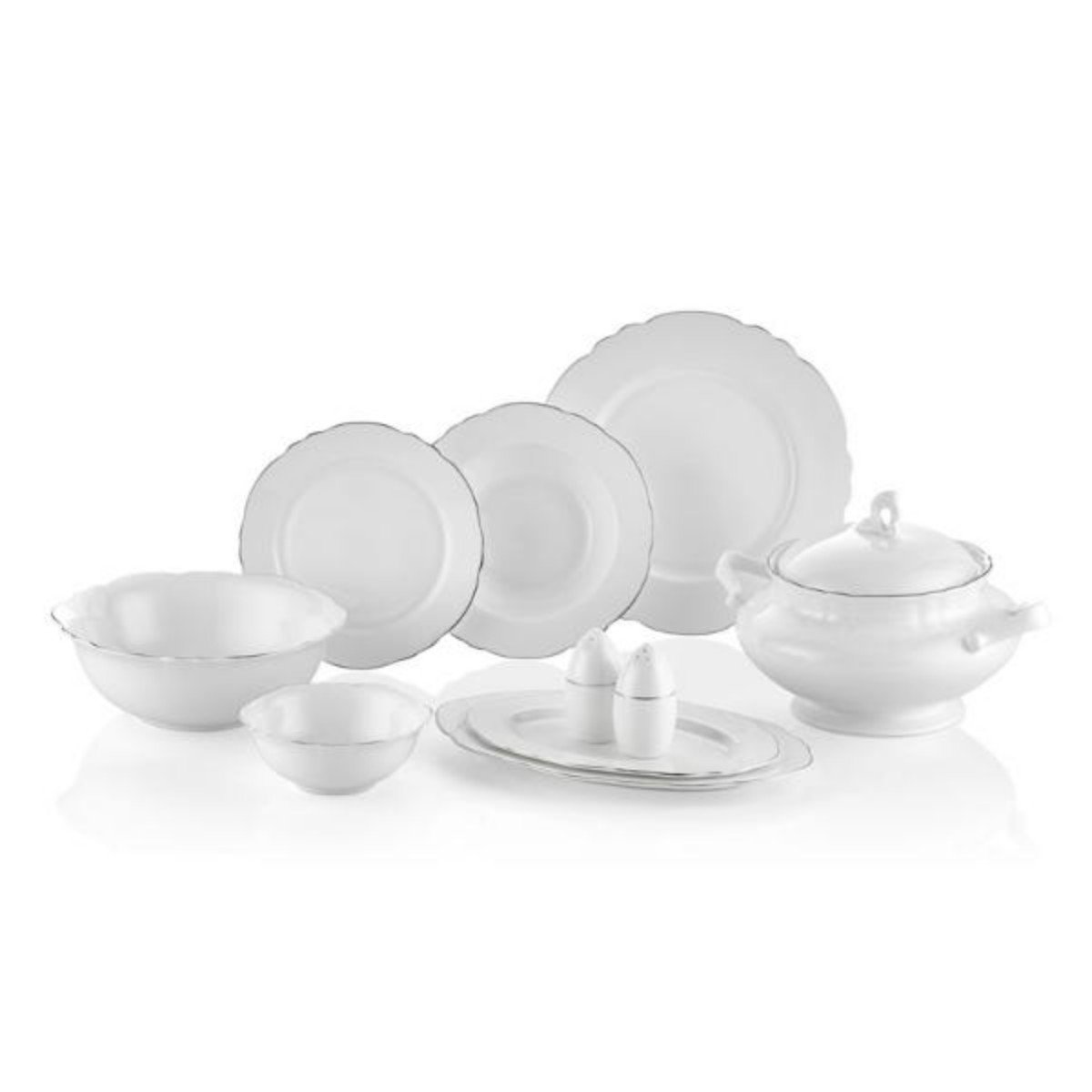 1qd-yt-003p Elegance 59 Parça Yemek Takımı Platınum – STANDART - Görsel 1