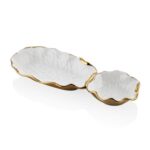 1yw-p08g Curve 2 Gözlu Tabak 39,5x15,5x5cm Beyaz Altın – BEYAZ-ALTIN