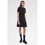 Fred Perry D1173 Tıpped Pıque Kadın Elbise – SİYAH - Görsel 3
