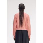 Fred Perry J4133 Cropped Taped Track Kadın Ceket – PEMBE - Görsel 3