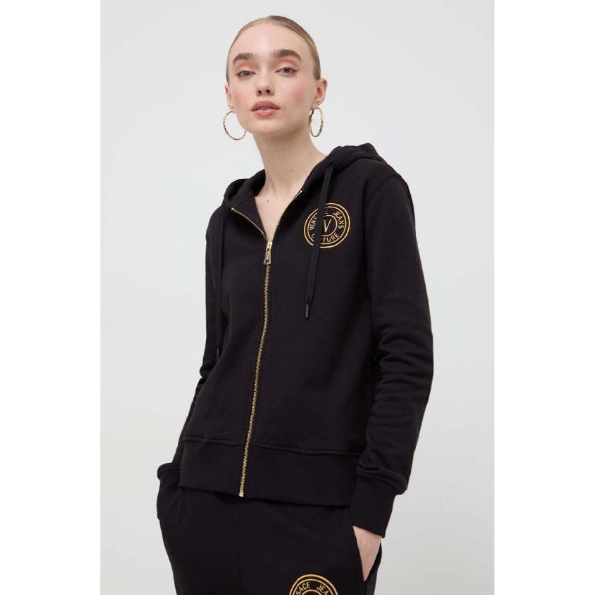 Versace 76haıt02 Cf01t Kadın Sweatshırt – ALTIN-SİYAH - Görsel 1