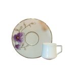 Evaliza Buket Çiçek Double 6lı Kahve Seti Mor – STANDART