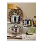 Aria 6 Parça Tencere Seti 14+16+18cm – STANDART