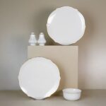 31000044211 Evaliza Magnolıa 60 Parça Yemek Takımı Altın – STANDART - Görsel 2