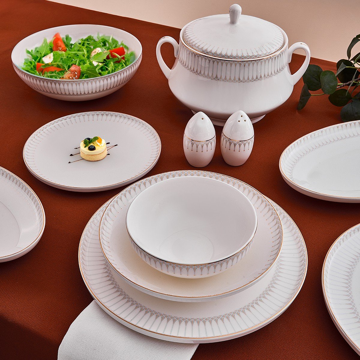 148421-0-153ar259344-hn-idole-60-parca-yemek-takim-014715385c31 153ar259344 Hn Idole 60 Parça Yemek Takım – STANDART - Görsel 1