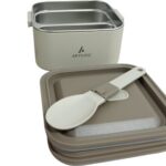 153ar262108 Bento Lunch Box Kare Yemek Termosu 1400ml Bej – STANDART - Görsel 3