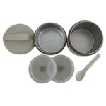 153ar262269 Bento Lunch Box Katlı Yemek Termosu 1200ml Bej – STANDART - Görsel 4