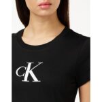 Ck J20j222343 Gradıent Ck Tee Kadın Tshırt – SİYAH-BEYAZ - Görsel 2