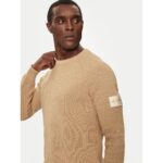 Ck J30j323989 Badge Easy Erkek Sweatshırt – BEJ - Görsel 4