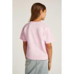 Ck Ig0ıg02806 Monogram Flock Boxy Ss Kız Çocuk Tshırt – PEMBE - Görsel 2