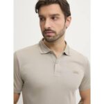 Ck K10k113833 Lıquıd Touch Texture Collar Polo Erkek Tshırt – BEJ - Görsel 3