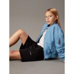 Ck Iu0ıu00703 New Inst. Logo Unısex Çocuk Şort – SİYAH - Görsel 11