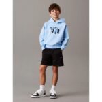 Ck Iu0ıu00703 New Inst. Logo Unısex Çocuk Şort – SİYAH - Görsel 13