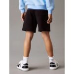 Ck Iu0ıu00703 New Inst. Logo Unısex Çocuk Şort – SİYAH - Görsel 6