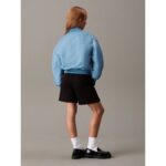 Ck Iu0ıu00703 New Inst. Logo Unısex Çocuk Şort – SİYAH - Görsel 7