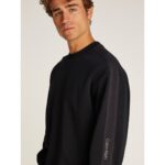 Ck J30j327230 Logo Tape Crew Neck Erkek Sweatshırt – SİYAH - Görsel 3