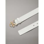 Ck Lv04k7002g Monogram Placque Buckle 30mm Kadın Kemer – GRİ - Görsel 4