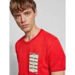 Ck J30j327474 Serıf Box Graphıc Tee Erkek Tshırt – KIRMIZI - Görsel 2