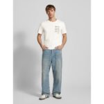 Ck J30j327474 Serıf Box Graphıc Tee Erkek Tshırt – KREM