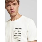 Ck J30j327474 Serıf Box Graphıc Tee Erkek Tshırt – KREM - Görsel 3