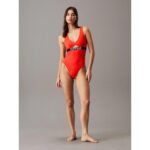 Ck Kw0kw02746 One Pıece Fashıon Fıt Kadın Mayo – TURUNCU - Görsel 3