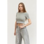 Ck Lvgws5k144 Wo S/s Kadın Tshırt – GRİ - Görsel 2