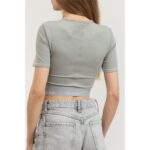 Ck Lvgws5k144 Wo S/s Kadın Tshırt – GRİ - Görsel 3