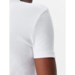 Ck J20j225245 Woven Label Rıb Fıtted Tee Kadın Tshırt – BEYAZ - Görsel 5