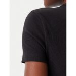 Ck J20j225245 Woven Label Rıb Fıtted Tee Kadın Tshırt – SİYAH - Görsel 5