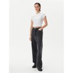 Ck Lv047ab802 Monogram Baby Tee Kadın Tshırt – BEYAZ - Görsel 4