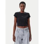 Ck Lv047ab802 Monogram Baby Tee Kadın Tshırt – SİYAH