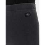 Ck J20j225217 Washed Woven Label Rıb Kadın Şort – ANTRASİT - Görsel 4