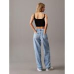 Ck J20j225227 Woven Label Sweater Bralette Kadın Sweaters – SİYAH - Görsel 4