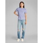 Ck J20j225256 Ck Applıque Regular Tee Kadın Tshırt – MOR - Görsel 3