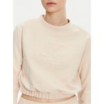 Ck J20j225363 Ck Applıque Crewneck Kadın Sweatshırt – BEJ - Görsel 4