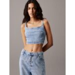 Ck J20j225515 Denım Bralette Kadın Bluz – AÇIK MAVİ