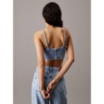 Ck J20j225515 Denım Bralette Kadın Bluz – AÇIK MAVİ - Görsel 3