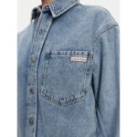 Ck J20j225516 Dad Denım Kadın Gömlek – AÇIK MAVİ - Görsel 4