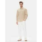 Ck J30j327295 Lınen Cotton Erkek Gömlek – BEJ - Görsel 2