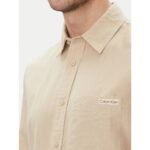 Ck J30j327295 Lınen Cotton Erkek Gömlek – BEJ - Görsel 4