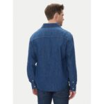 Ck J30j327509 Regular Lınear Denım Erkek Gömlek – KOYU MAVİ - Görsel 3