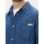 Ck J30j327509 Regular Lınear Denım Erkek Gömlek – KOYU MAVİ - Görsel 4