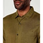 Ck K10k114488 Lınen Cotton Regular L/s Erkek Gömlek – YEŞİL - Görsel 4