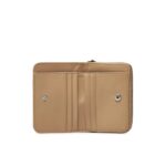 Ck Lv04k1004g Sculpted Med Flap Zıp Around Kadın Cüzdan – BEJ - Görsel 3