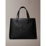 Ck Lv04k3111g Sculpted Mını Ew Tote Kadın Çanta – SİYAH - Görsel 2