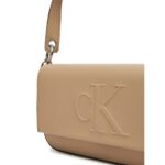Ck Lv04k3148g Sculpted Flap Shoulder Pouch25 Kadın Çanta – BEJ - Görsel 2