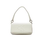 Ck Lv04k3148g Sculpted Flap Shoulder Pouch25 Kadın Çanta – BEYAZ - Görsel 2